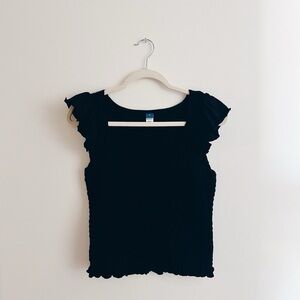 NWT Old Navy Flutter Sleeve Ruched Top Size M